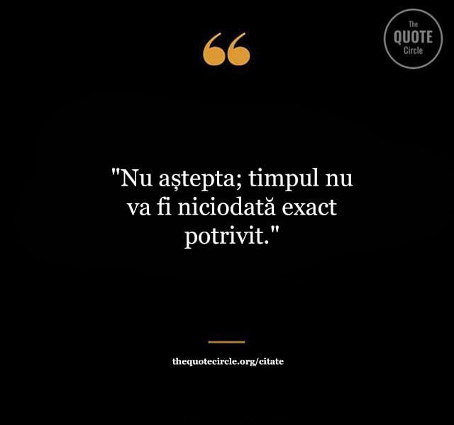 "Ești responsabil pentru propria fericire." -