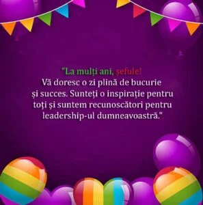 Cele mai bune urări de La mulți ani pentru șef
