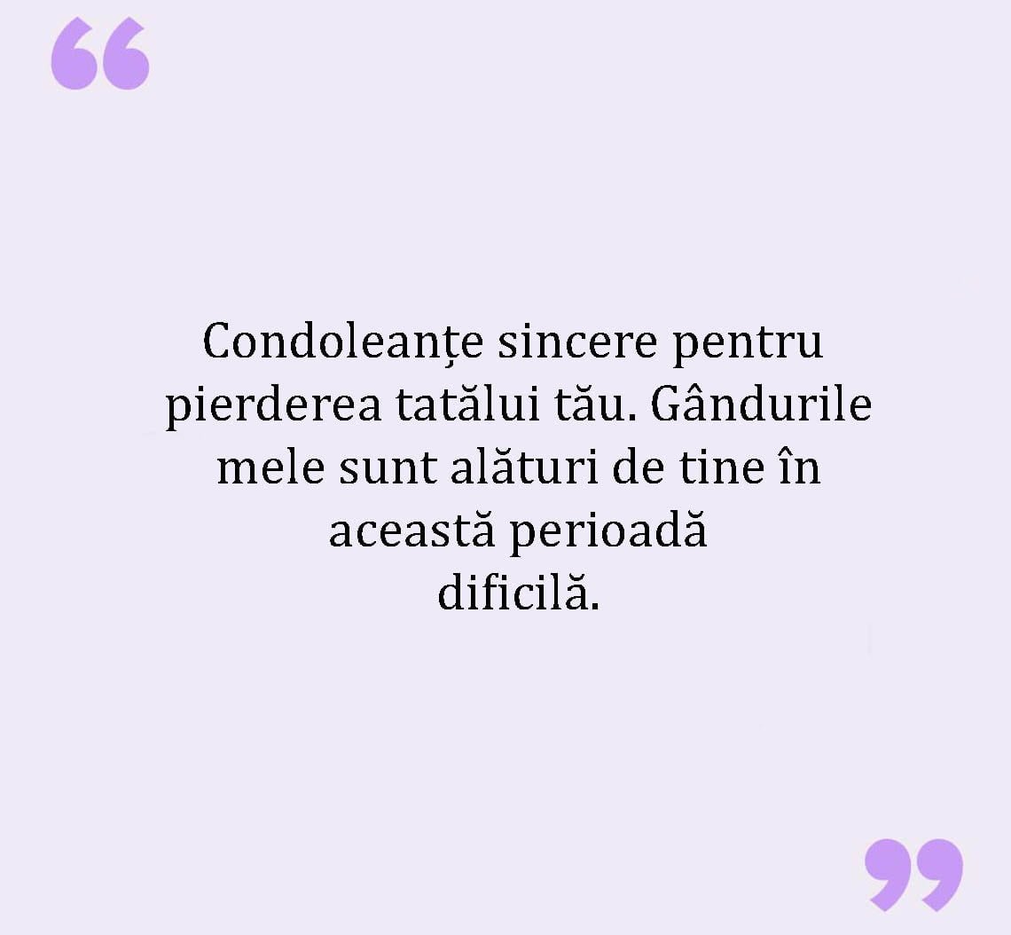 Mesaj De Condoleante Pentru Tata