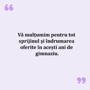 Mesaj Pentru Diriginta Sfarsit Gimnaziu