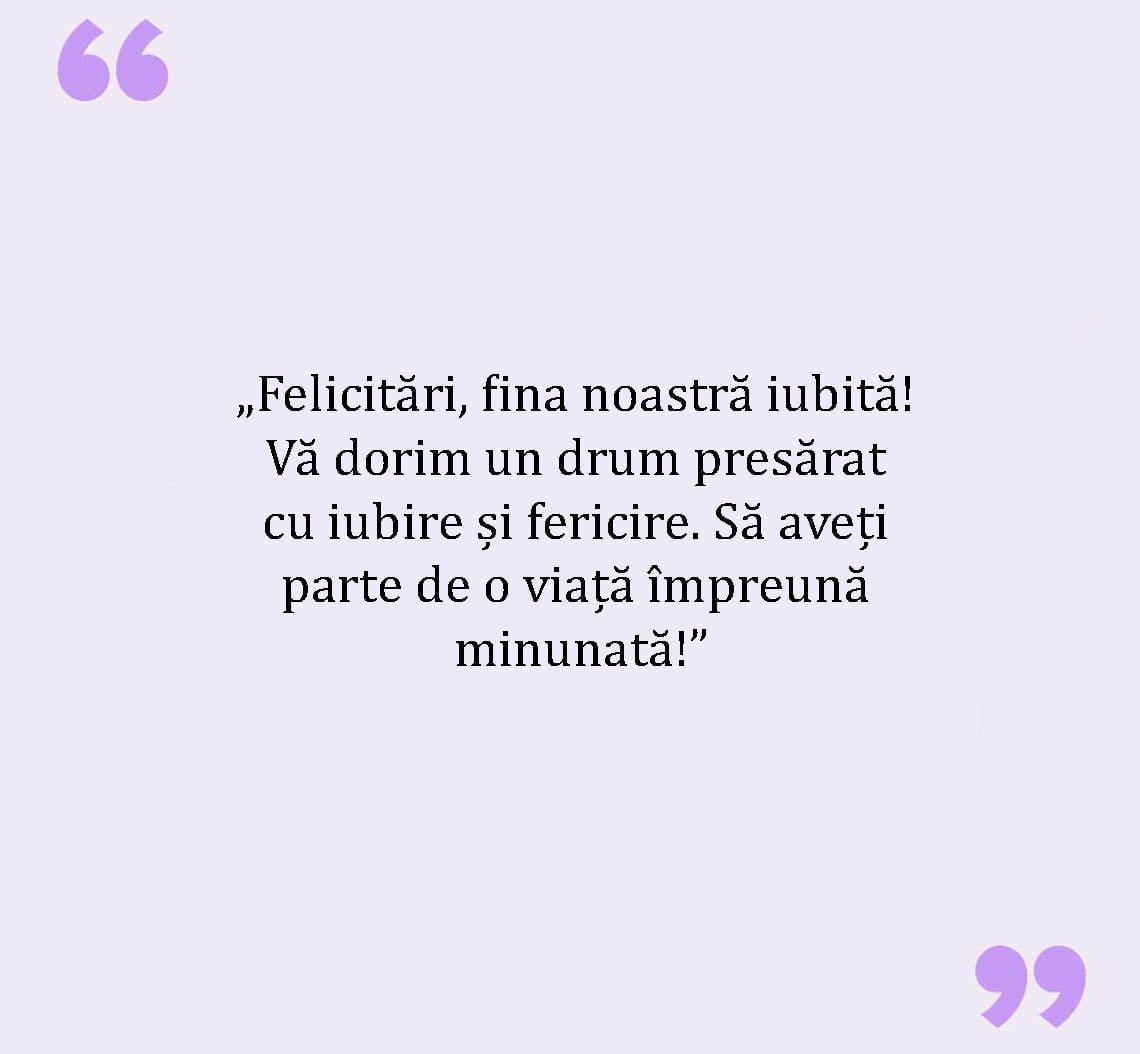 Mesaj Pentru Fina De Cununie