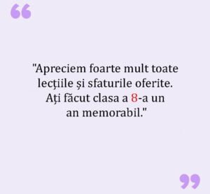 Mesaje De Sfarsit De Clasa a 8 a Pentru Profesori