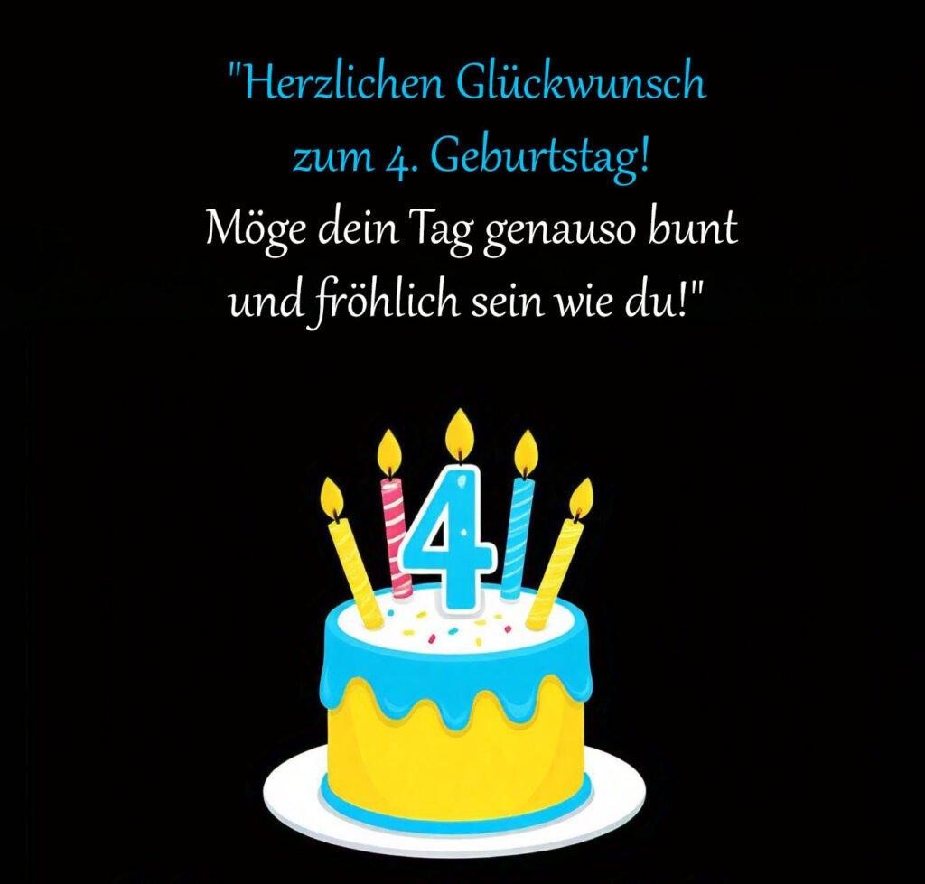 Zum 4 Geburtstag Spruch