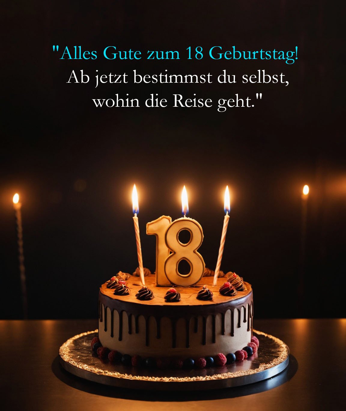Kurze Sprüche für Glückwünsche zum 18. Geburtstag