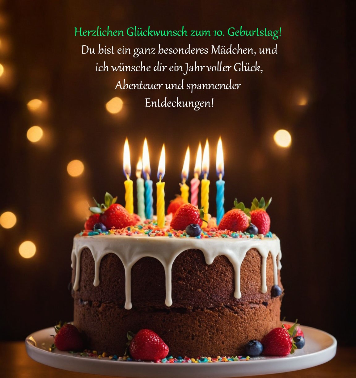 Top Sprüche für Glückwünsche zum 10. Geburtstag Sprüche für Glückwünsche zum 10. Geburtstag, altes Mädchen