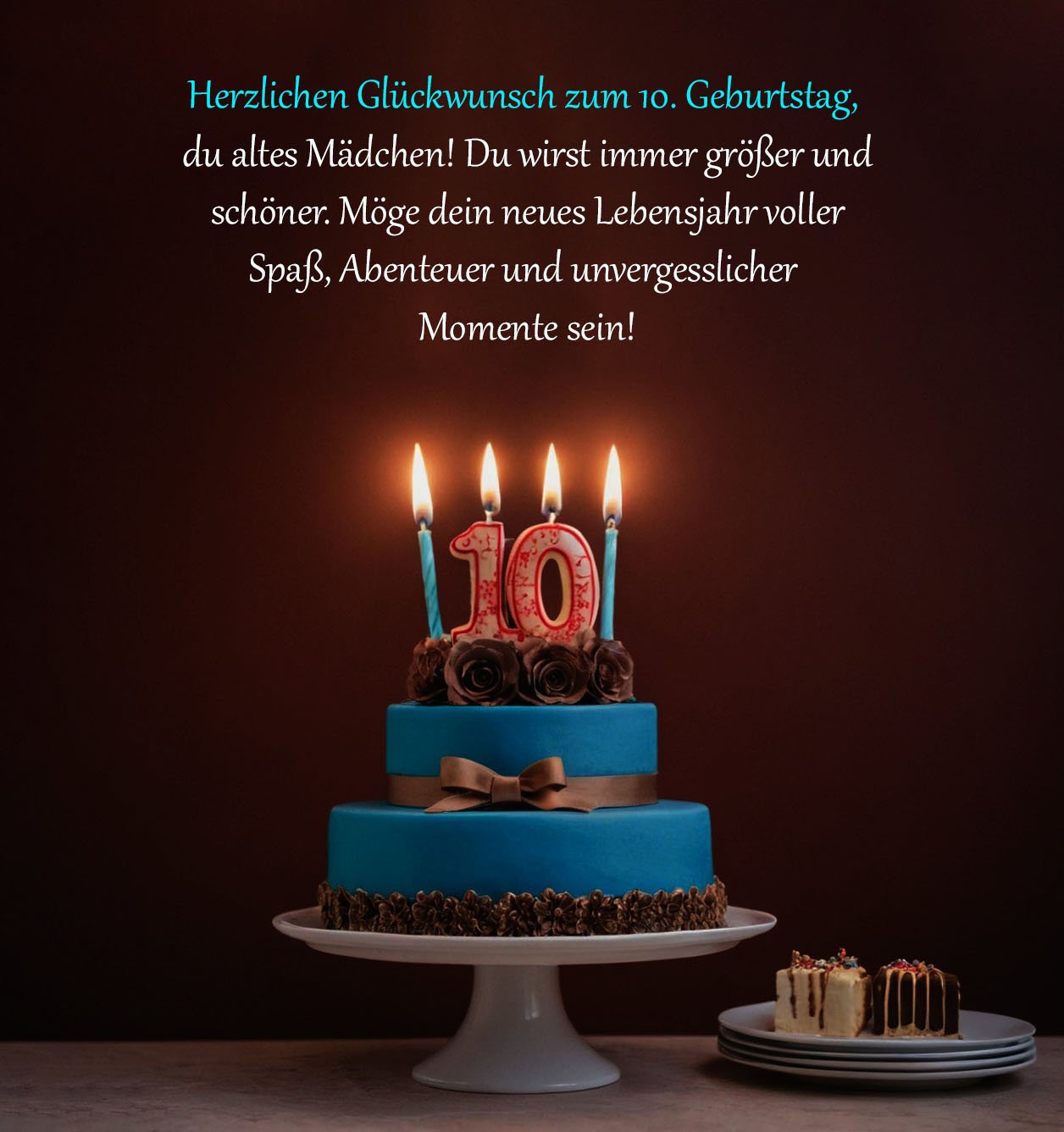 Top Sprüche für Glückwünsche zum 10. Geburtstag Sprüche für Glückwünsche zum 10. Geburtstag, altes Mädchen