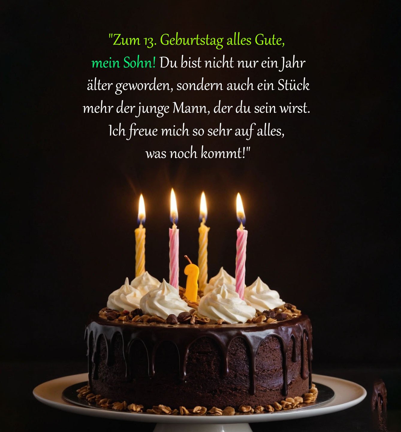 Sprüche für Glückwünsche zum 13. Geburtstag für Sohn