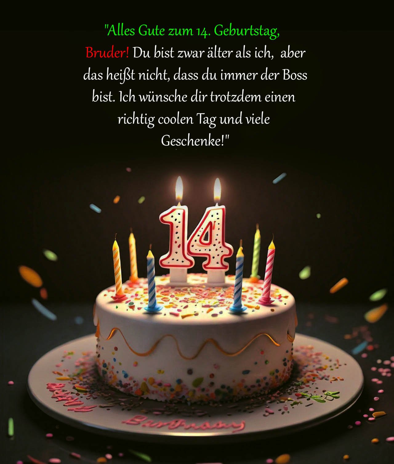 Top Sprüche Für Glückwünsche Zum 14. Geburtstag Sprüche für Glückwünsche zum 14. Geburtstag für den alten Bruder