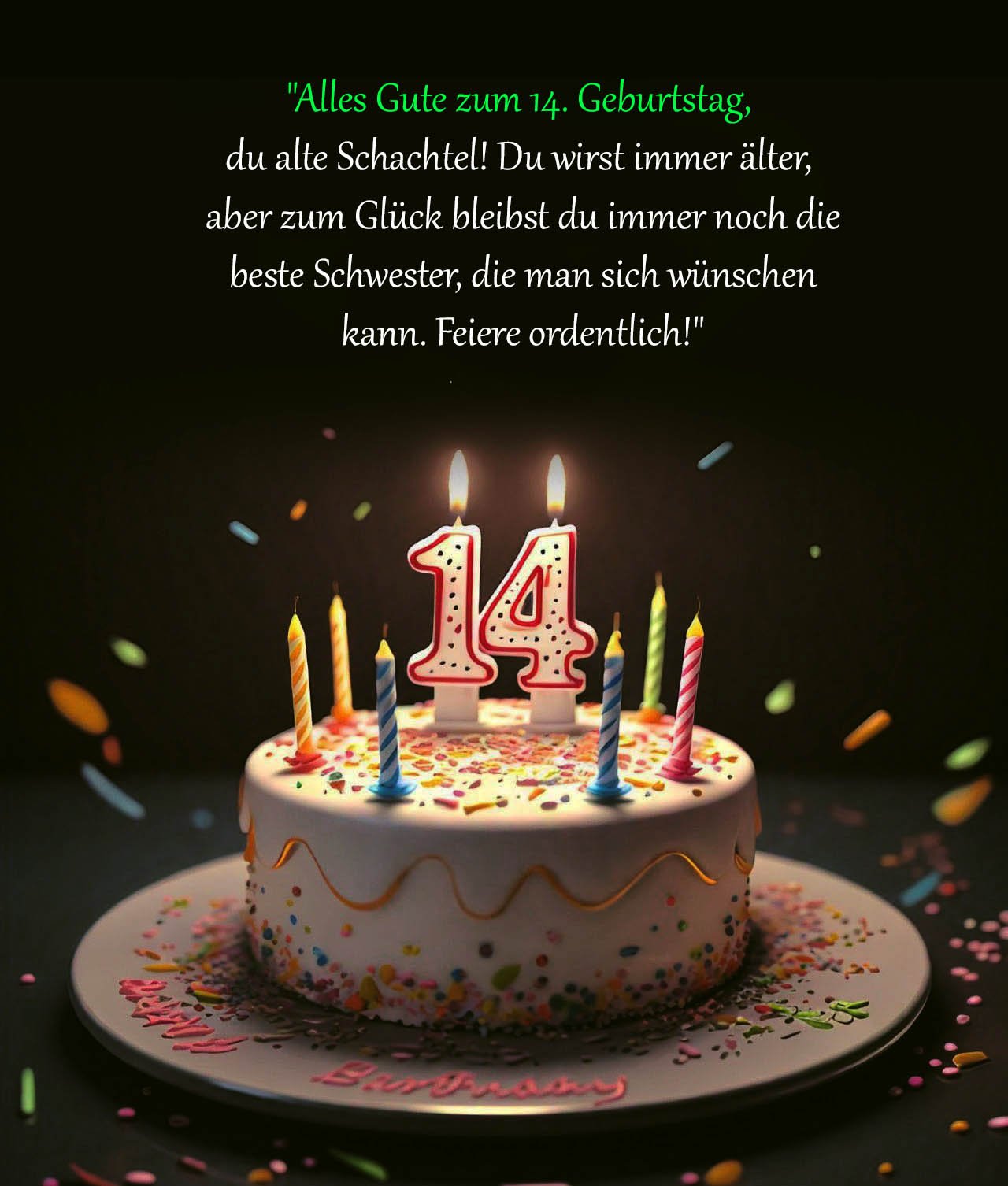 Top Sprüche Für Glückwünsche Zum 14. Geburtstag Sprüche für Glückwünsche zum 14. Geburtstag für die alte Schwester