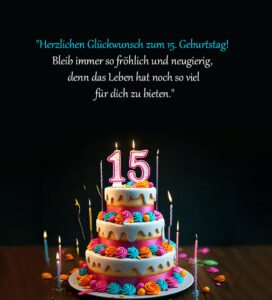 Sprüche für Glückwünsche zum 15. Geburtstag