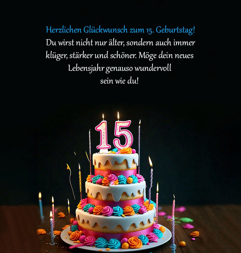 Top Sprüche für Glückwünsche zum 15. Geburtstag Spruche-fur-Gluckwunsche-zum-15-Geburtstag-fur-ein-Madchen