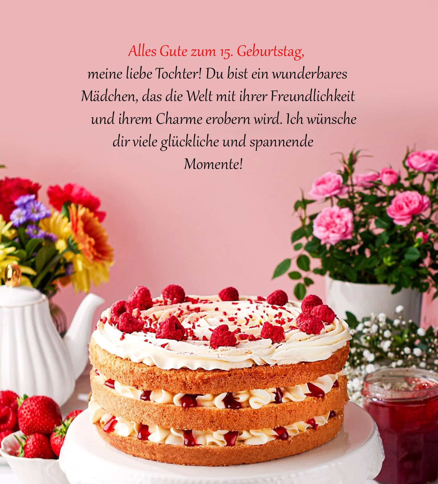 Top Sprüche für Glückwünsche zum 15. Geburtstag Sprüche für Glückwünsche zum 15. Geburtstag für eine Tochter