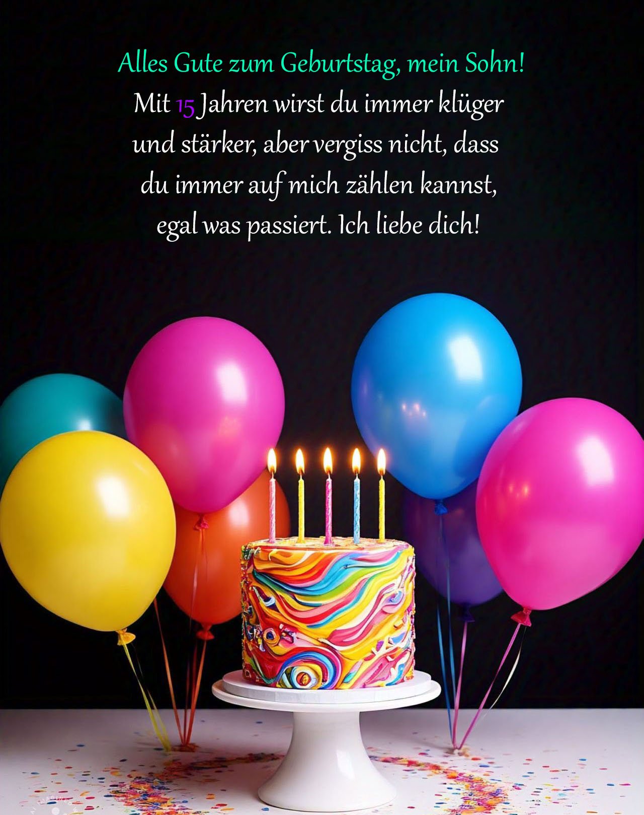 Top Sprüche für Glückwünsche zum 15. Geburtstag Sprüche für Glückwünsche zum 15. Geburtstag für einen Sohn