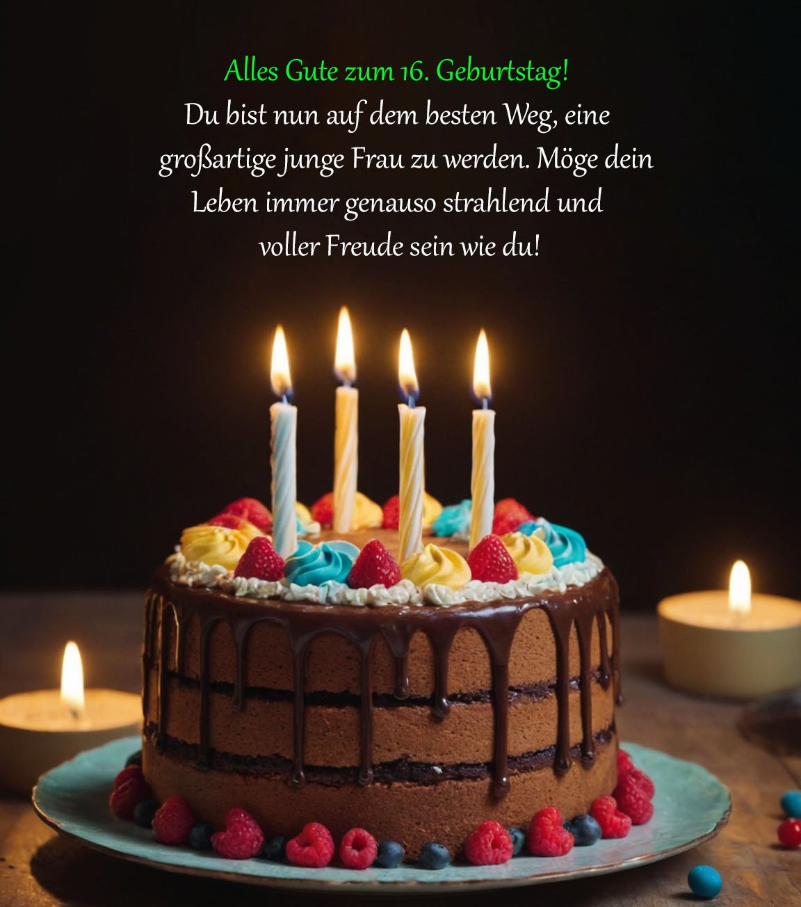 Sprüche für Glückwünsche zum 16. Geburtstag für ein Mädchen