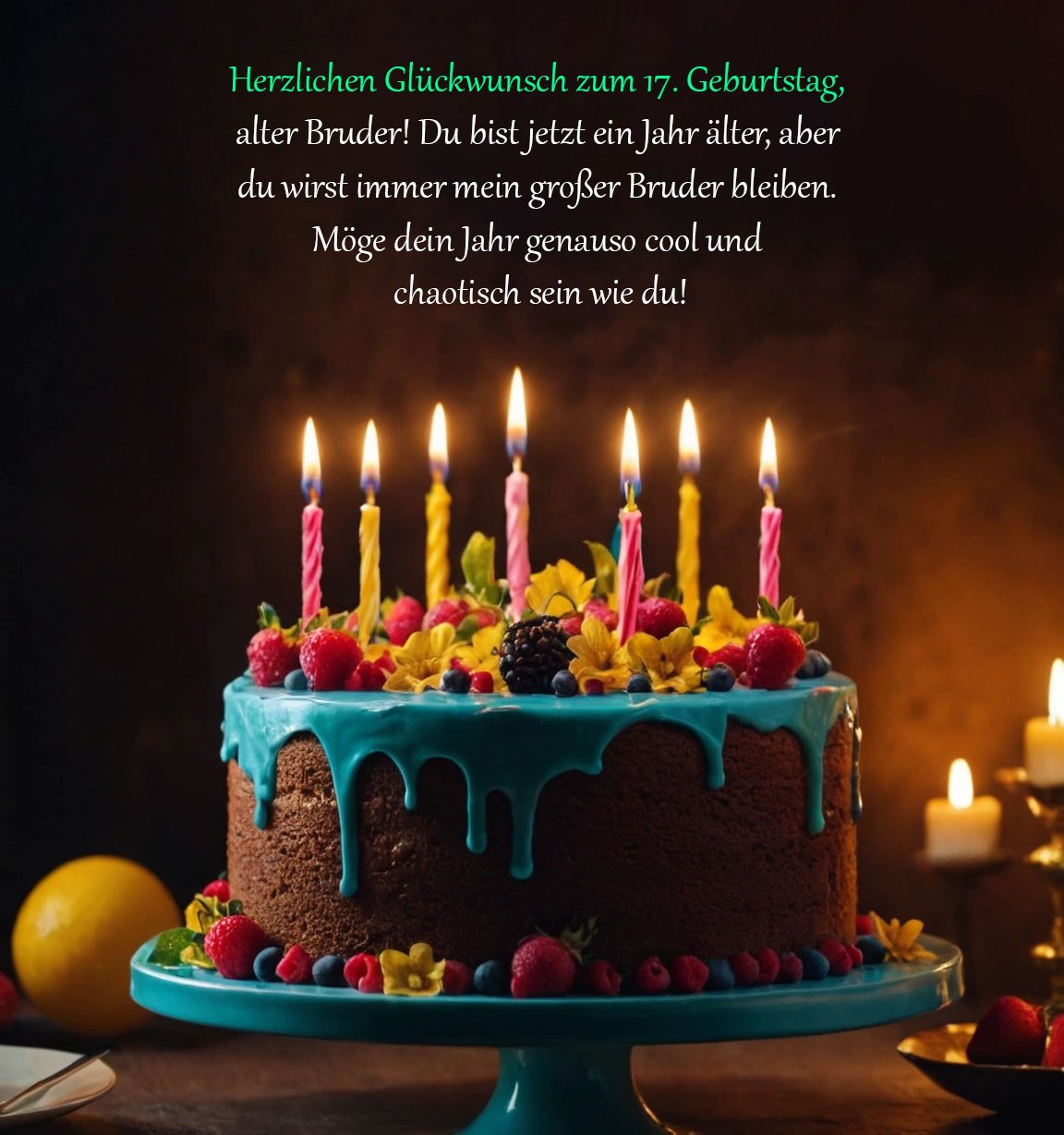 Top Sprüche für Glückwünsche zum 17. Geburtstag Sprüche für Glückwünsche zum 17. Geburtstag für einen alten Bruder