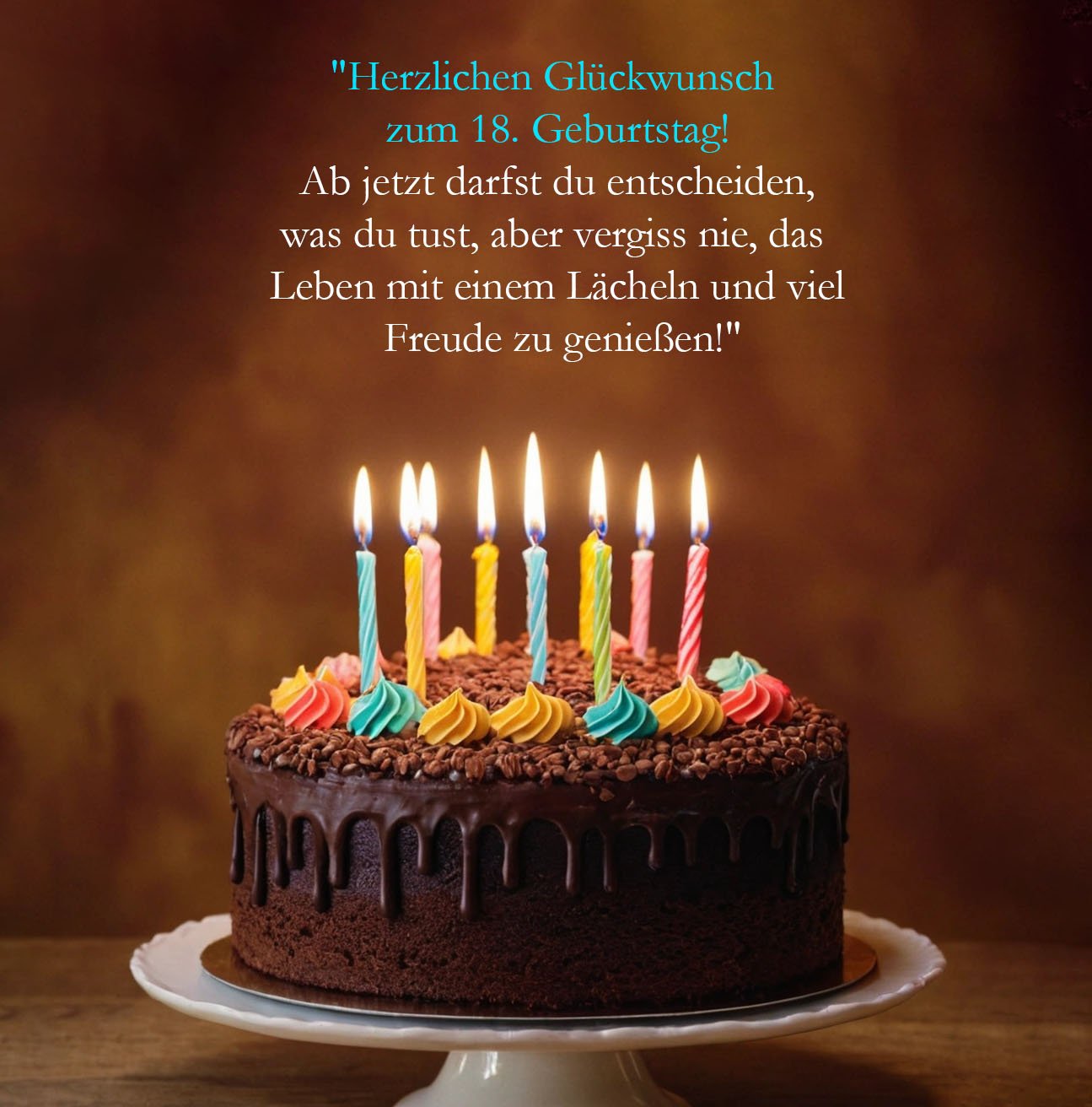 Sprüche für Glückwünsche zum 18. Geburtstag