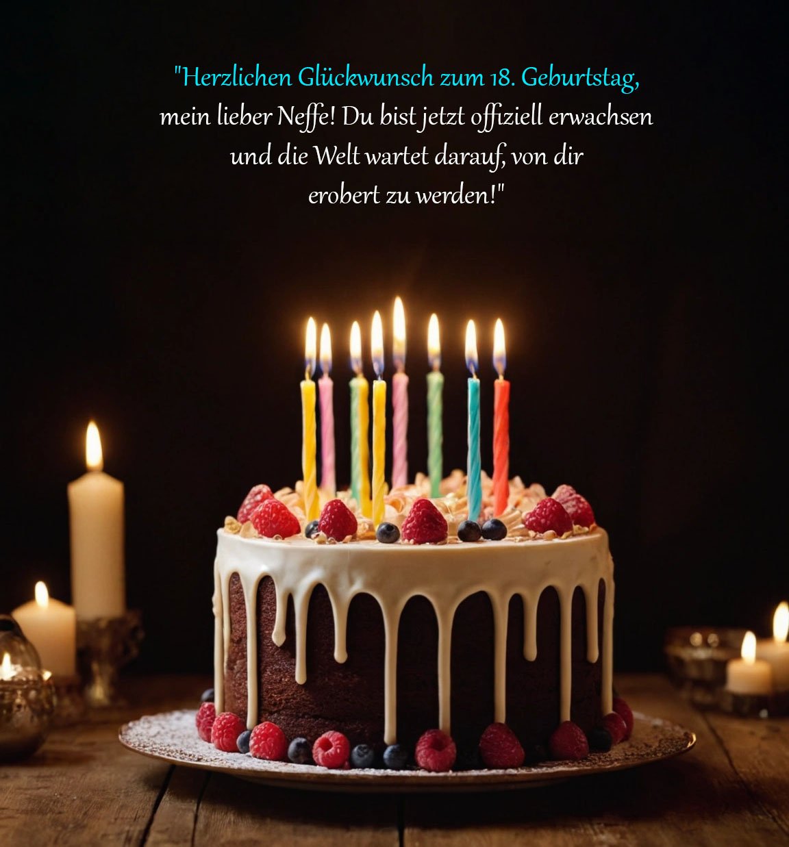 Sprüche für Glückwünsche zum 18. Geburtstag für Neffen