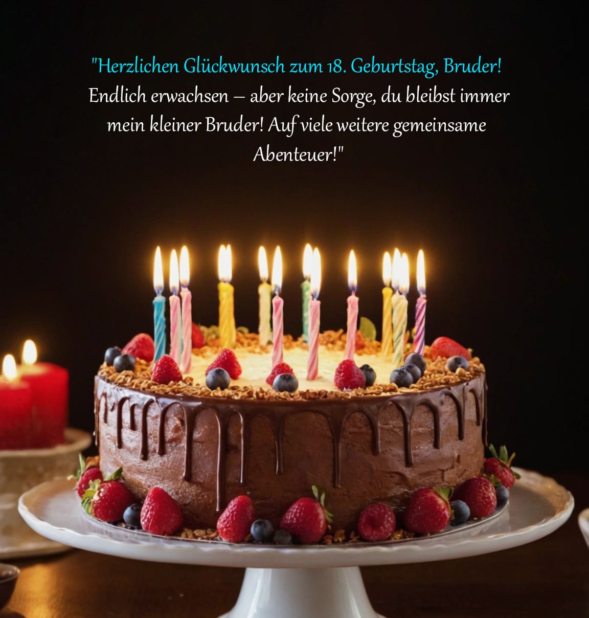 Sprüche für Glückwünsche zum 18. Geburtstag für einen Bruder
