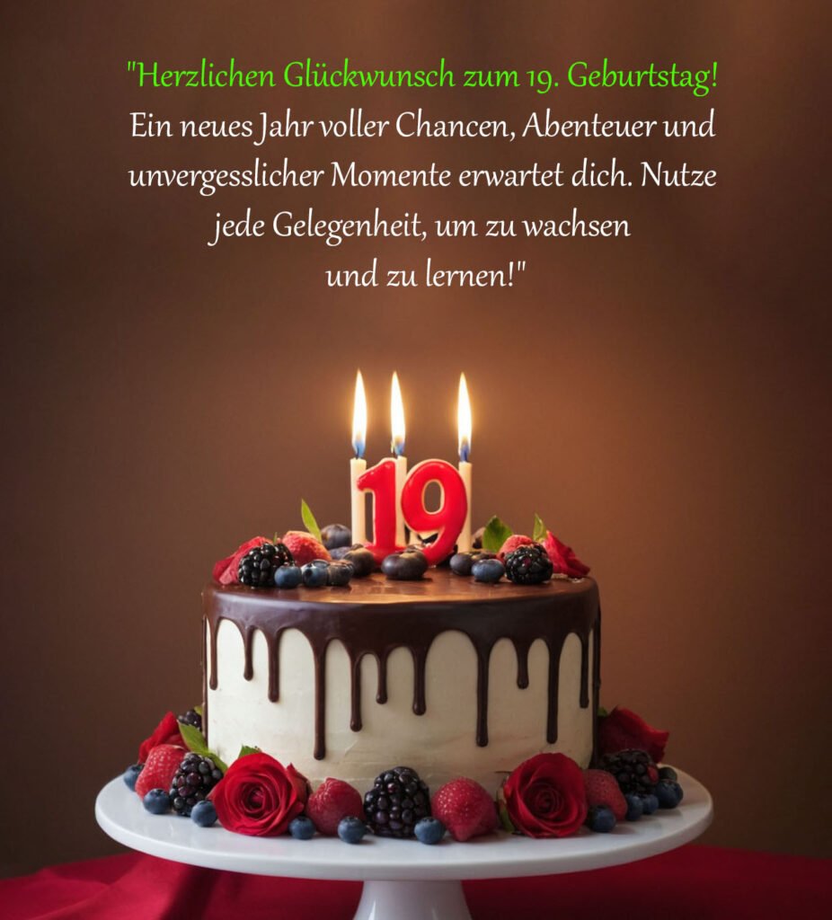Top Sprüche für Glückwünsche zum 19. Geburtstag