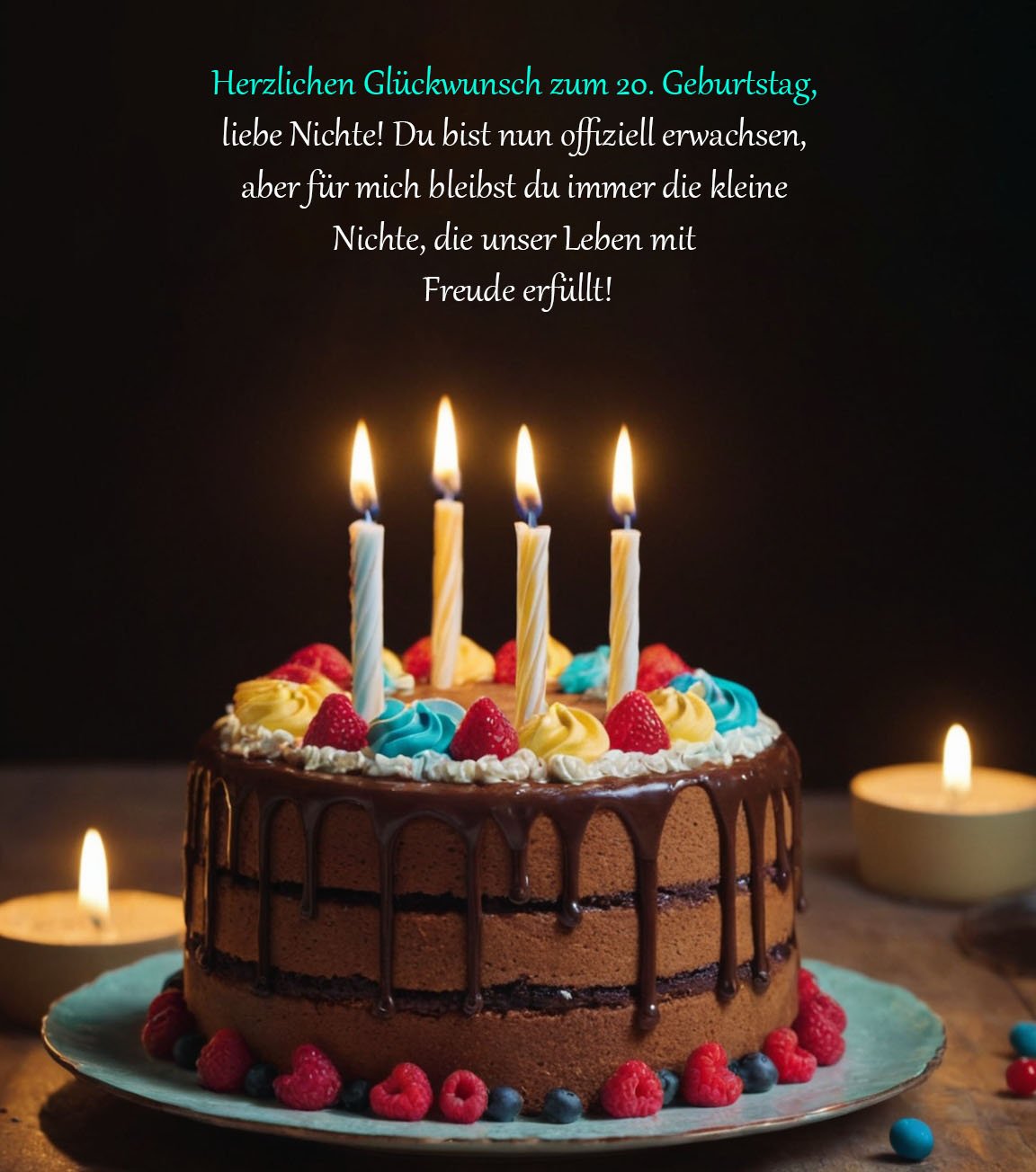 Sprüche für Glückwünsche zum 20. Geburtstag für Nichte