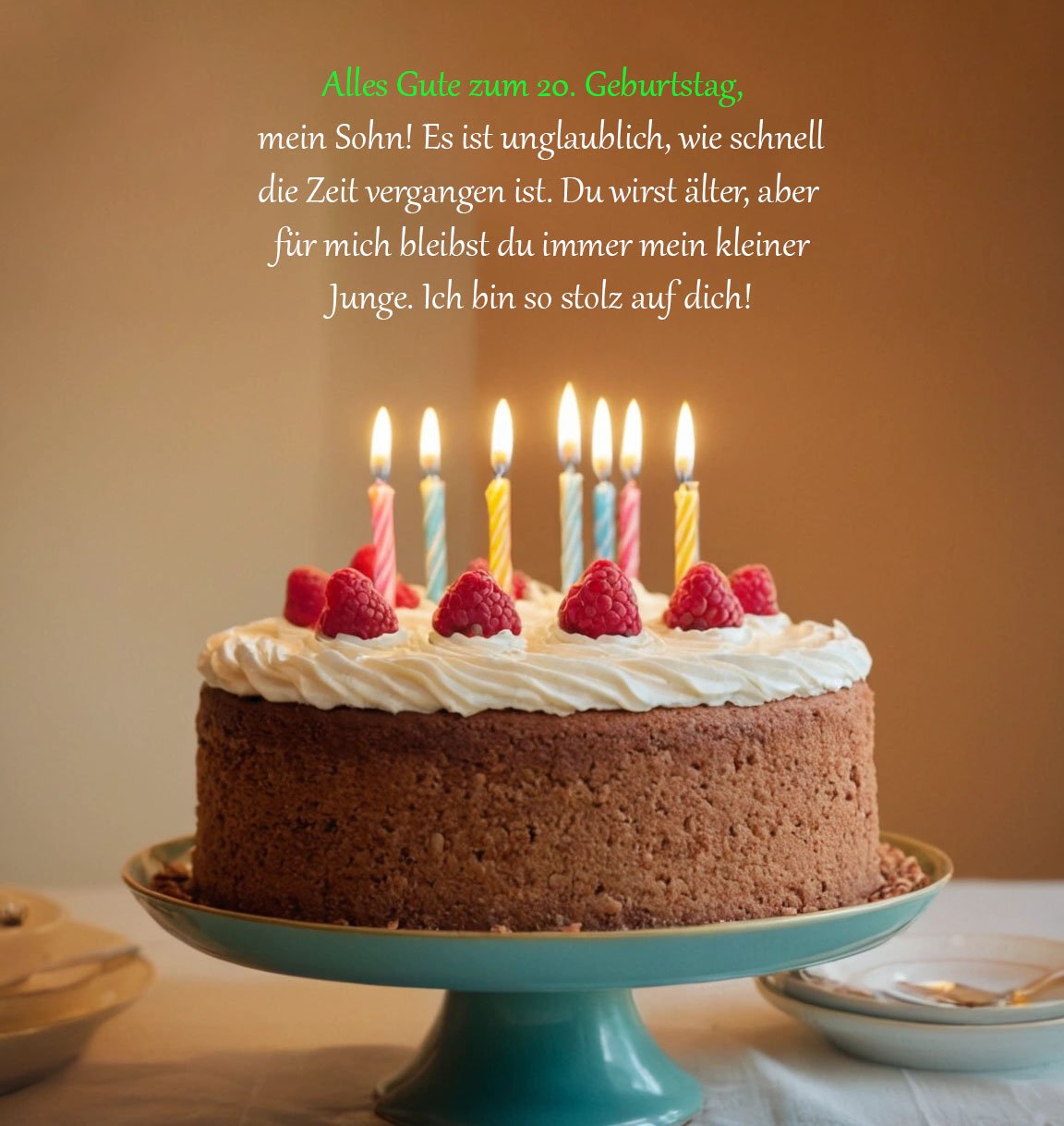 Sprüche für Glückwünsche zum 20. Geburtstag für einen Sohn