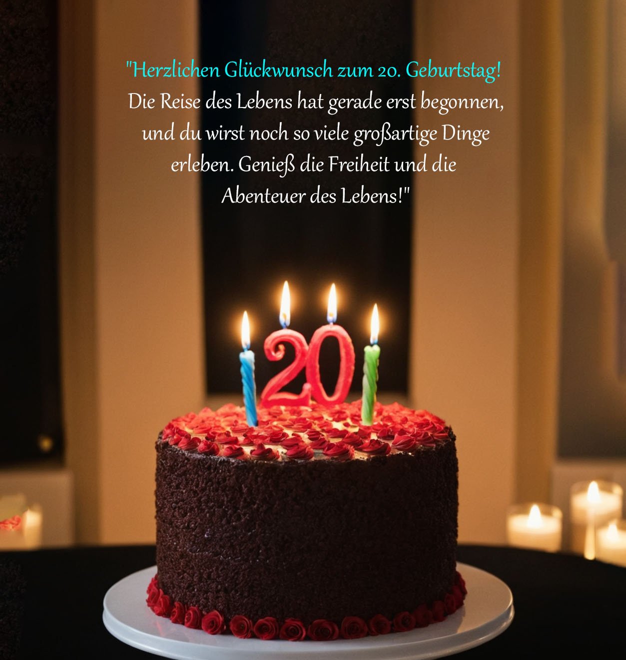 Sprüche für Glückwünsche zum 20. Geburtstag
