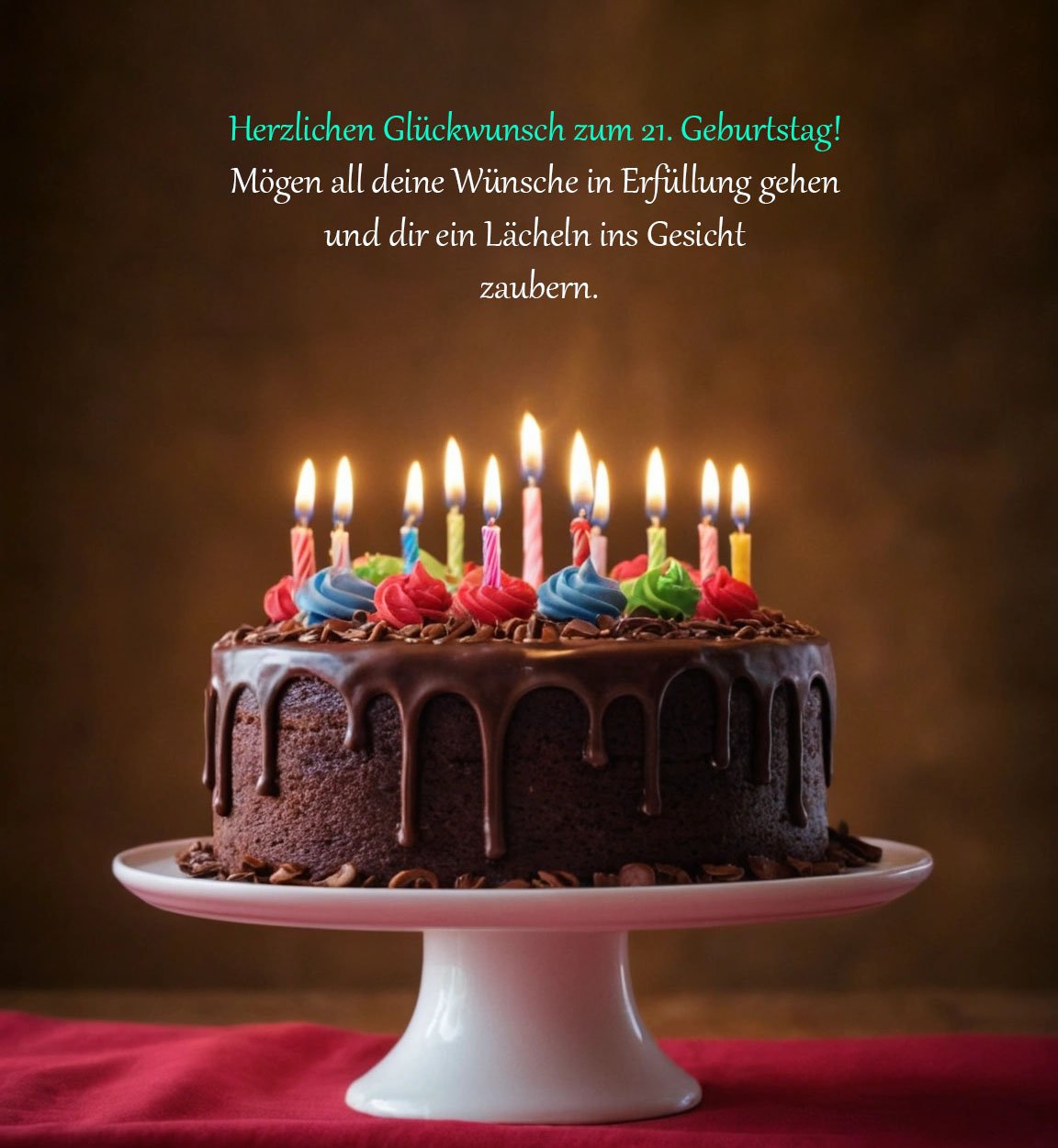 Sprüche für Glückwünsche zum 21. Geburtstag