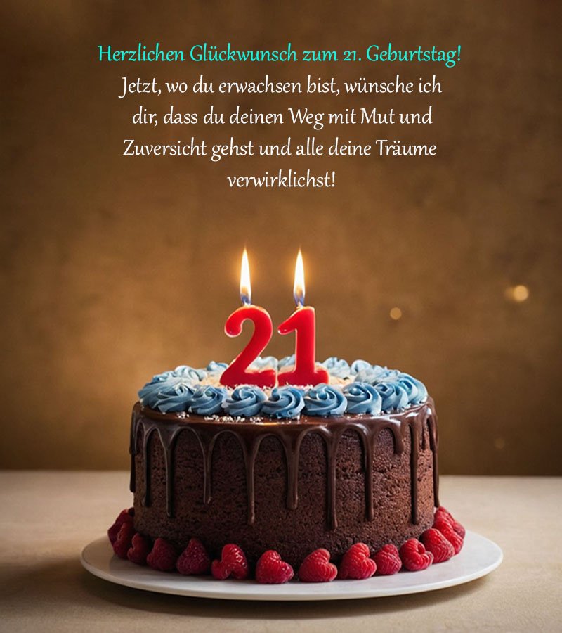 Sprüche für Glückwünsche zum 21. Geburtstag für einen Jungen