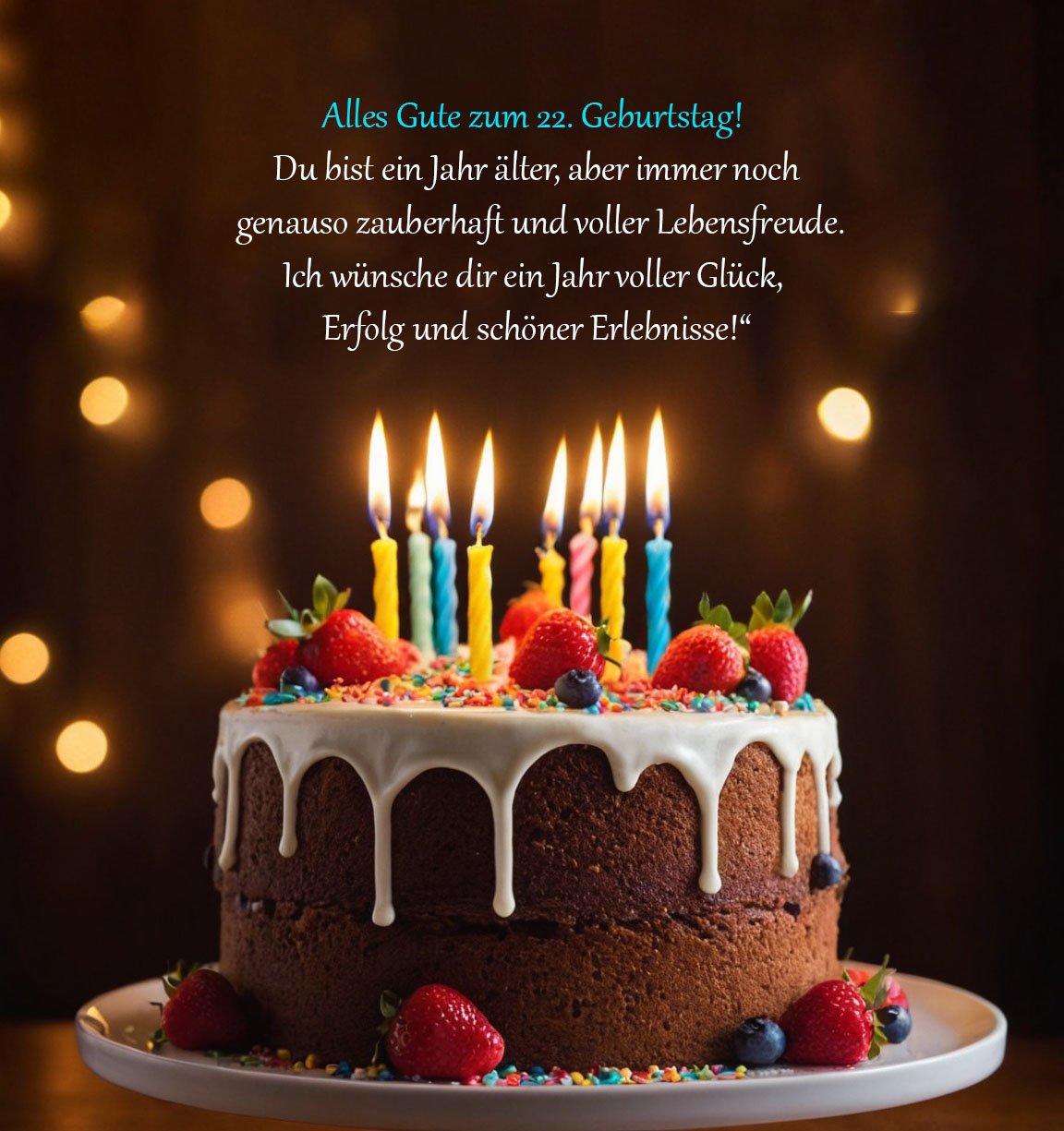 Top Sprüche für Glückwünsche zum 22. Geburtstag Sprüche für Glückwünsche zum 22. Geburtstag für ein Mädchen