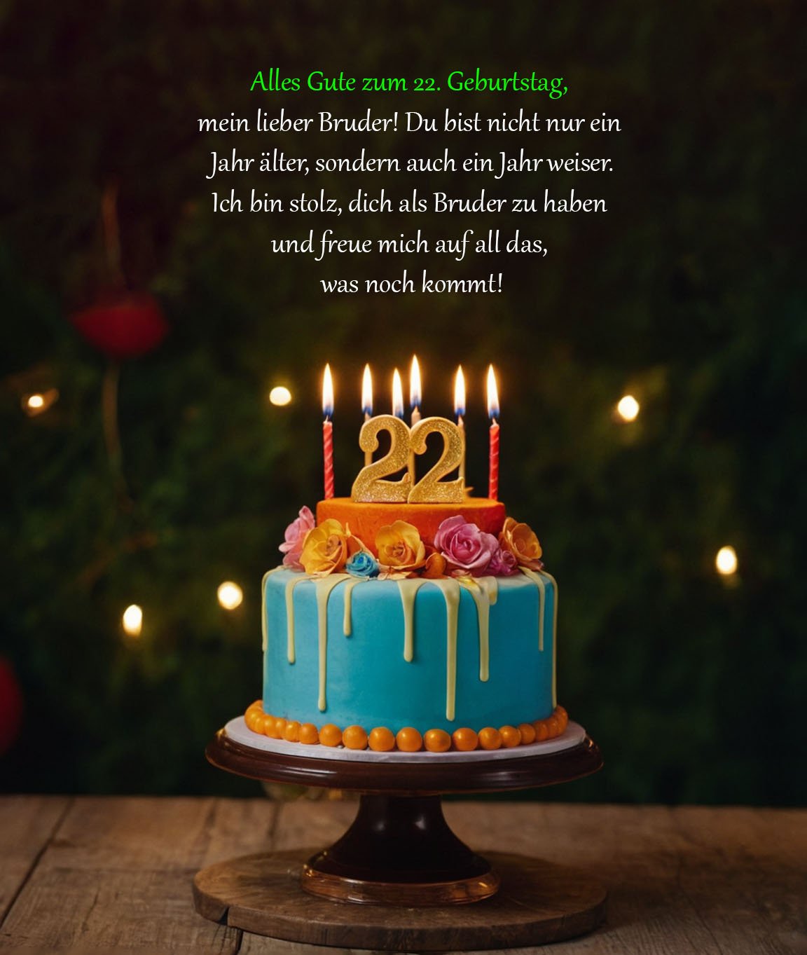 Top Sprüche für Glückwünsche zum 22. Geburtstag Sprüche für Glückwünsche zum 22. Geburtstag für einen Bruder