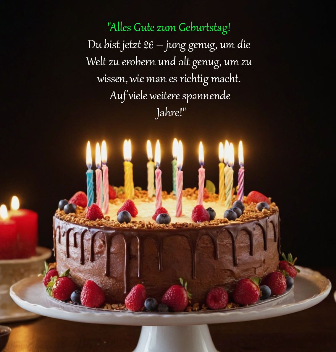 Sprüche für Glückwünsche zum 26. Geburtstag