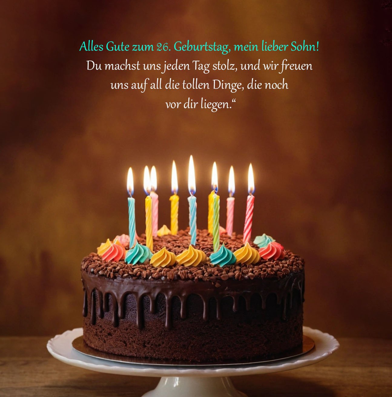 Sprüche für Glückwünsche zum 26. Geburtstag für einen Sohn