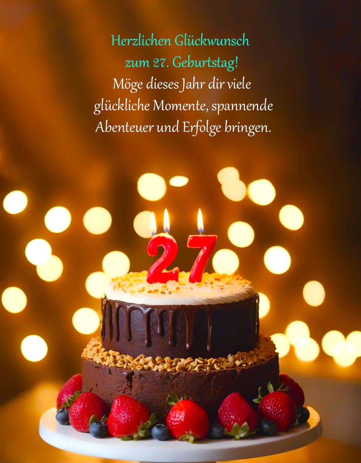 Sprüche für Glückwünsche zum 27. Geburtstag