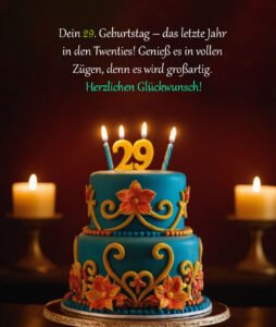 Sprüche für Glückwünsche zum 29. Geburtstag