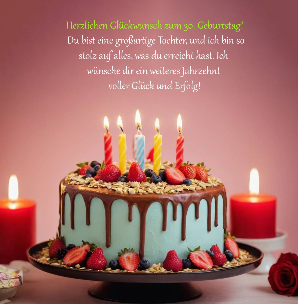 Sprüche für Glückwünsche zum 30. Geburtstag für eine Tochter