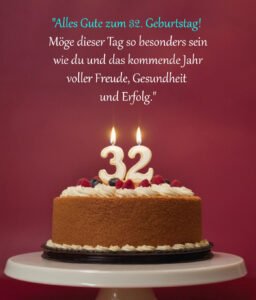 Sprüche für Glückwünsche zum 32. Geburtstag