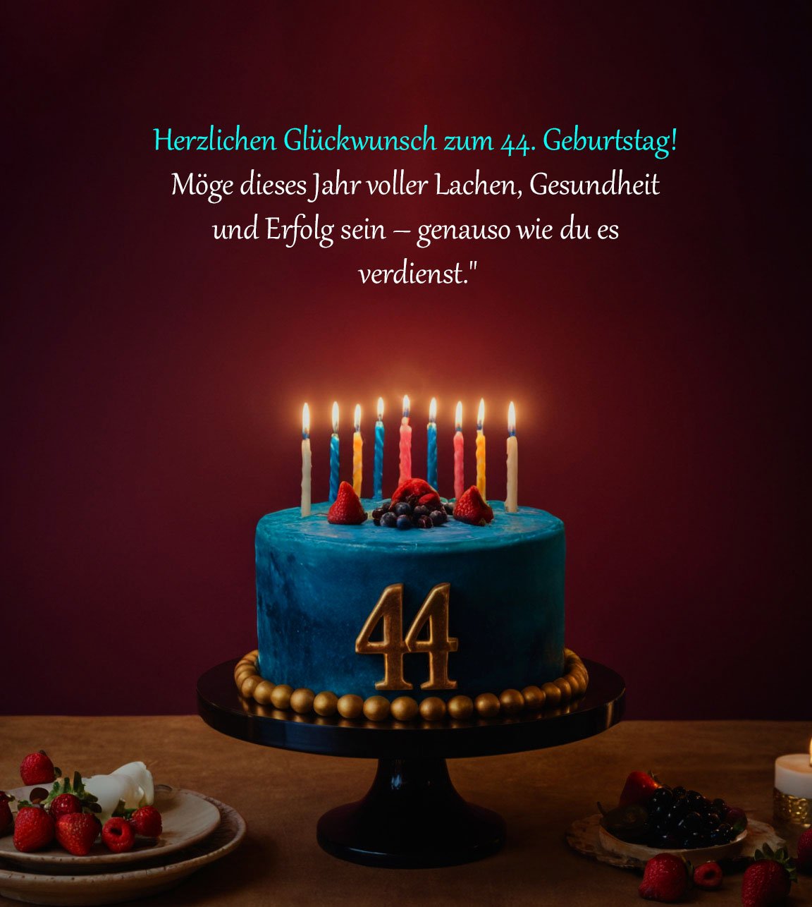 Sprüche für Glückwünsche zum 44. Geburtstag
