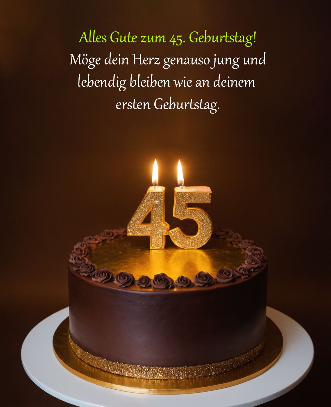 Sprüche für Glückwünsche zum 45. Geburtstag