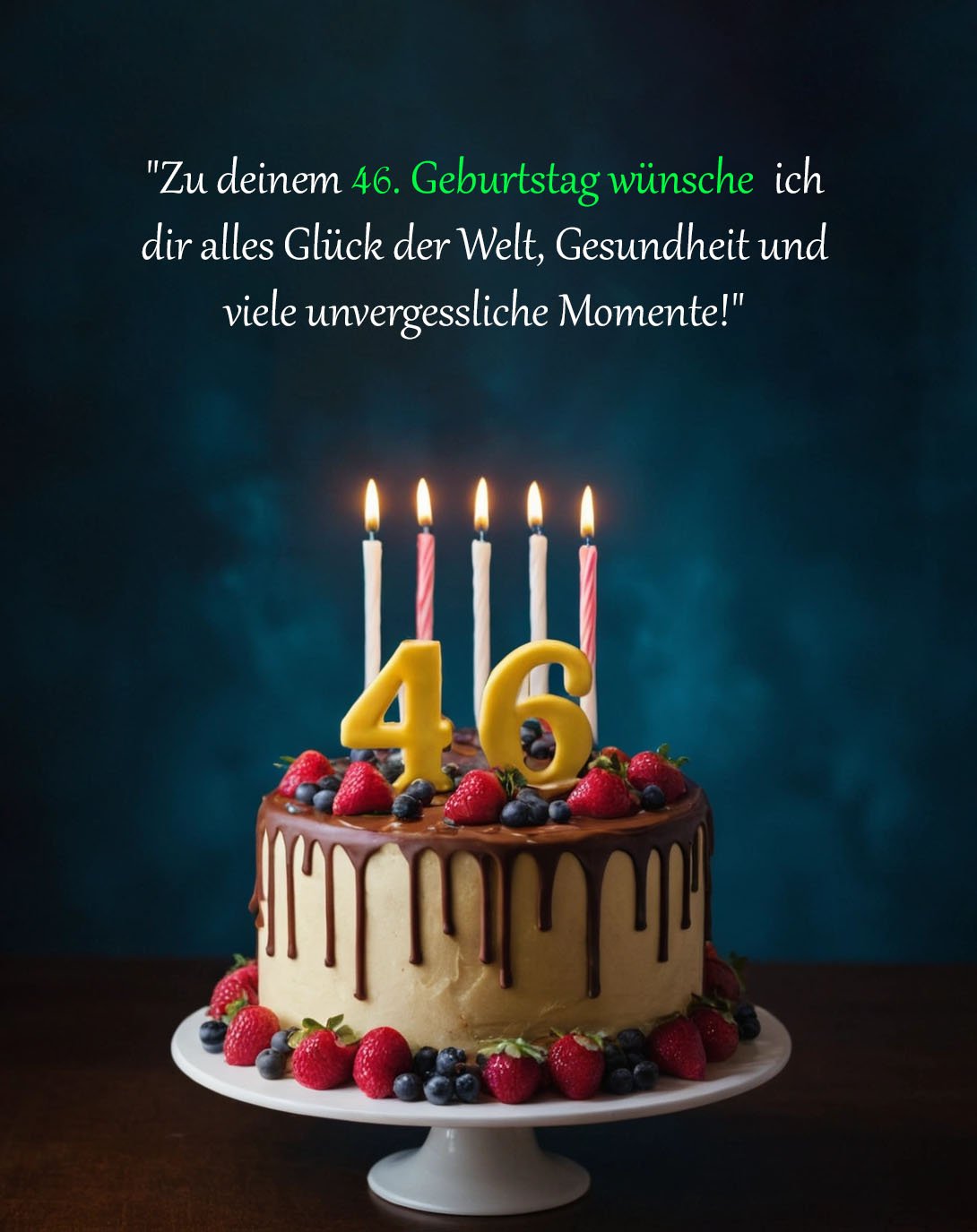 Sprüche für Glückwünsche zum 46. Geburtstag