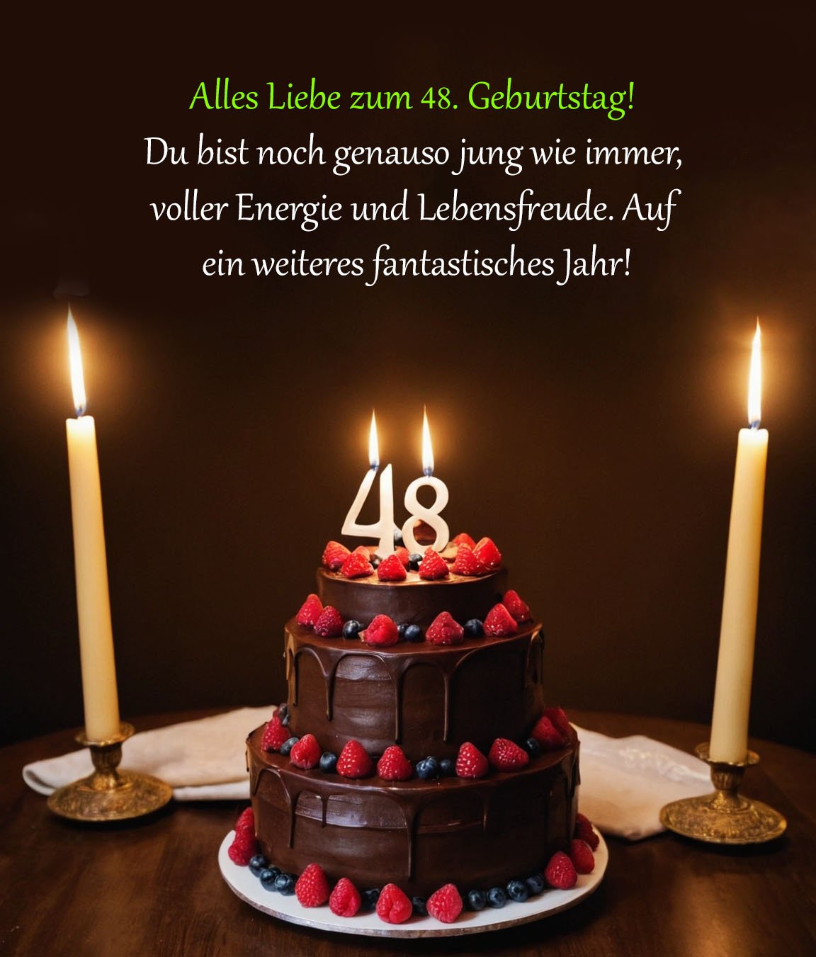 Sprüche für Glückwünsche zum 48. Geburtstag