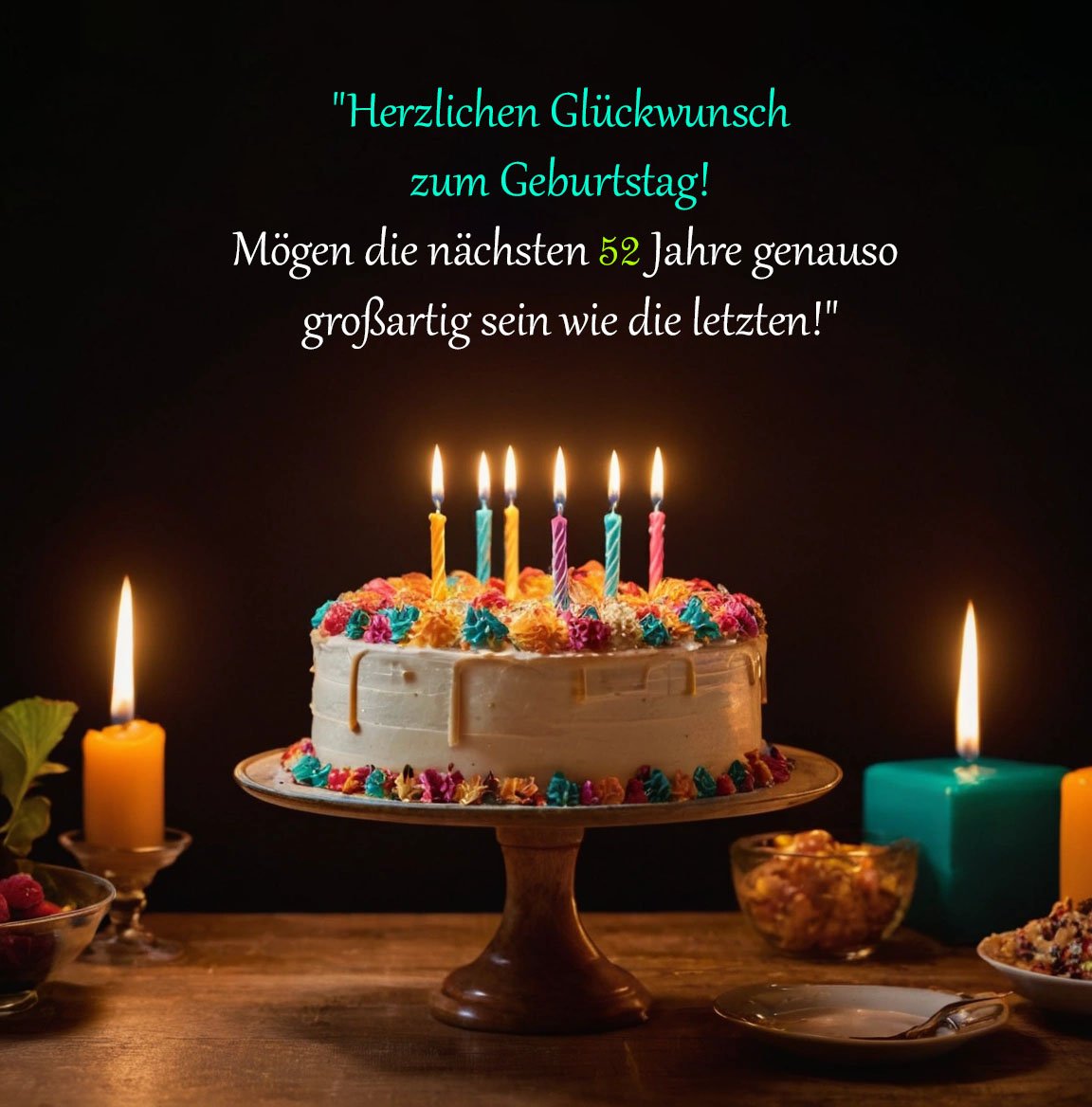 Sprüche für Glückwünsche zum 52. Geburtstag
