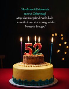 Sprüche für Glückwünsche zum 52. Geburtstag