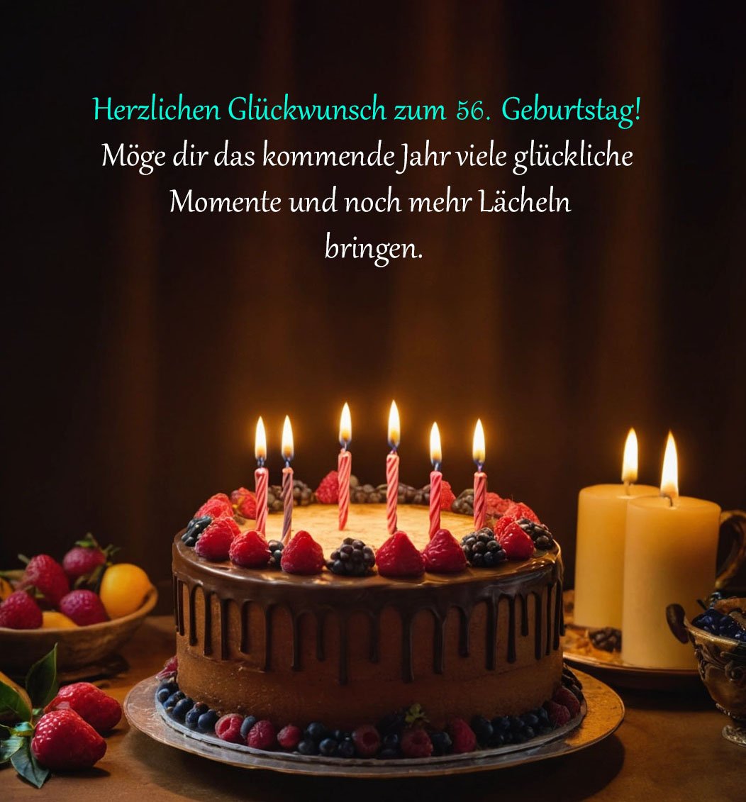 Sprüche für Glückwünsche zum 56. Geburtstag