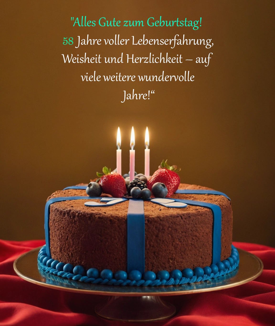 Sprüche für Glückwünsche zum 58. Geburtstag
