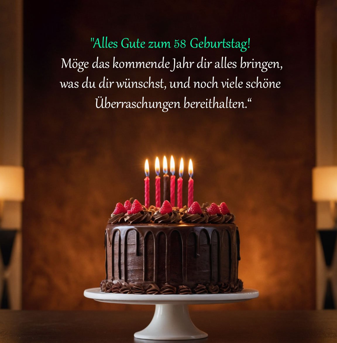 Sprüche für Glückwünsche zum 58. Geburtstag