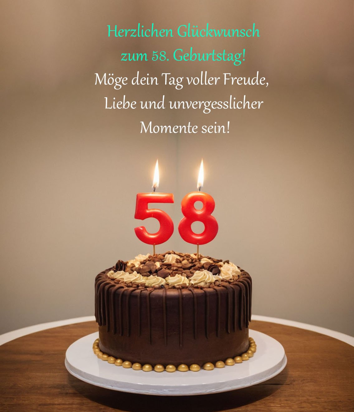 Sprüche für Glückwünsche zum 58. Geburtstag