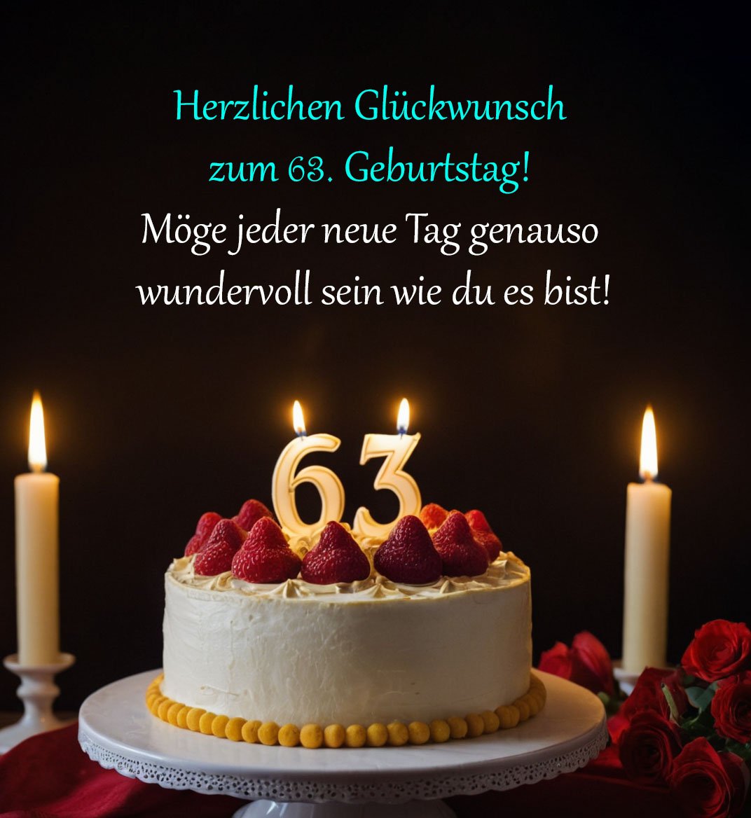 Sprüche für Glückwünsche zum 63. Geburtstag