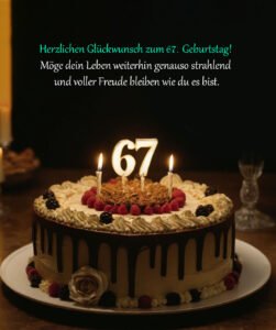 Sprüche für Glückwünsche zum 67. Geburtstag