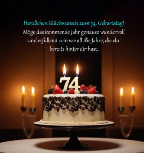 Sprüche für Glückwünsche zum 74. Geburtstag