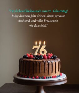 Sprüche für Glückwünsche zum 76. Geburtstag